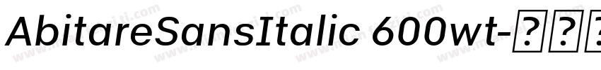 AbitareSansItalic 600wt字体转换